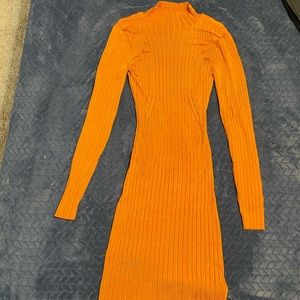 Turtle neck long dress